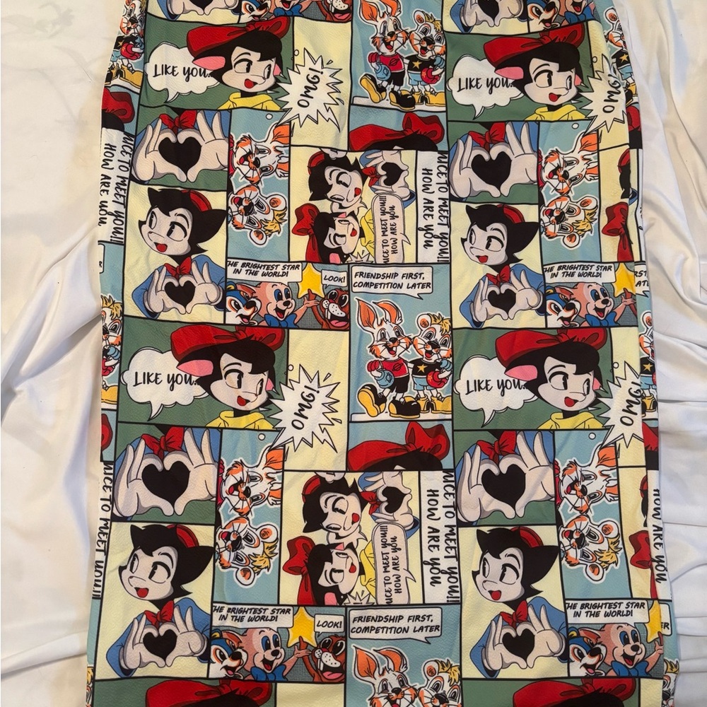 S9 SHEIN Cartoon Comic Print Skirt